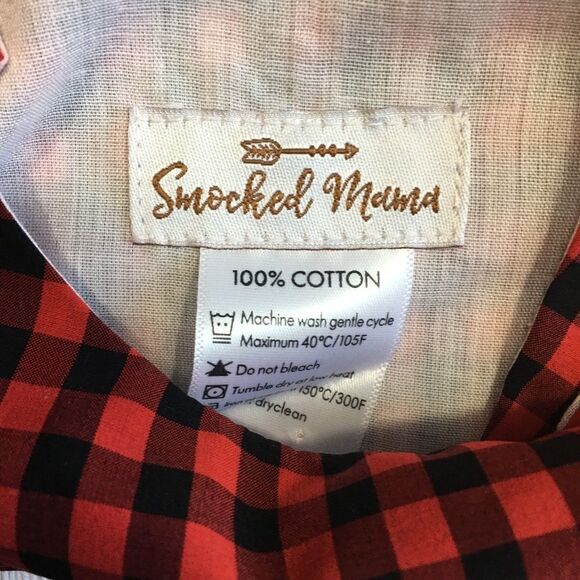 Smocked Mama Smocked Overalls Size 12M - Picture 3 of 3